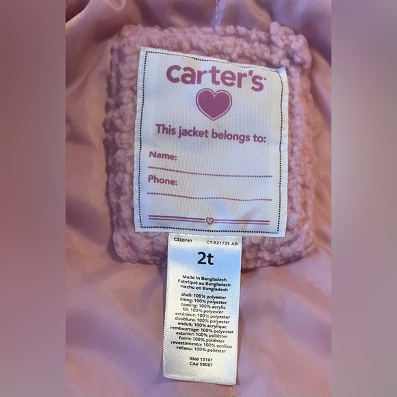 Pink Sherpa Coat, Size 2T, EUC, Great for Valentine’s Day! - Picture 4 of 4